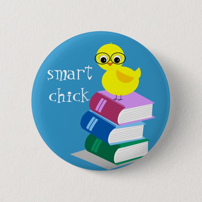 Smart Chick 2 Inch Round Button (Front)
