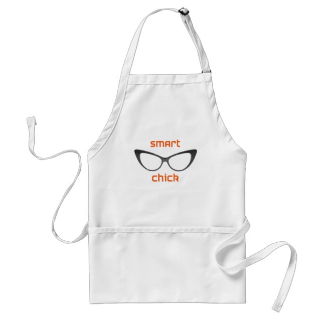 Smart Chick Geek Eyeglasses Standard Apron (Front)