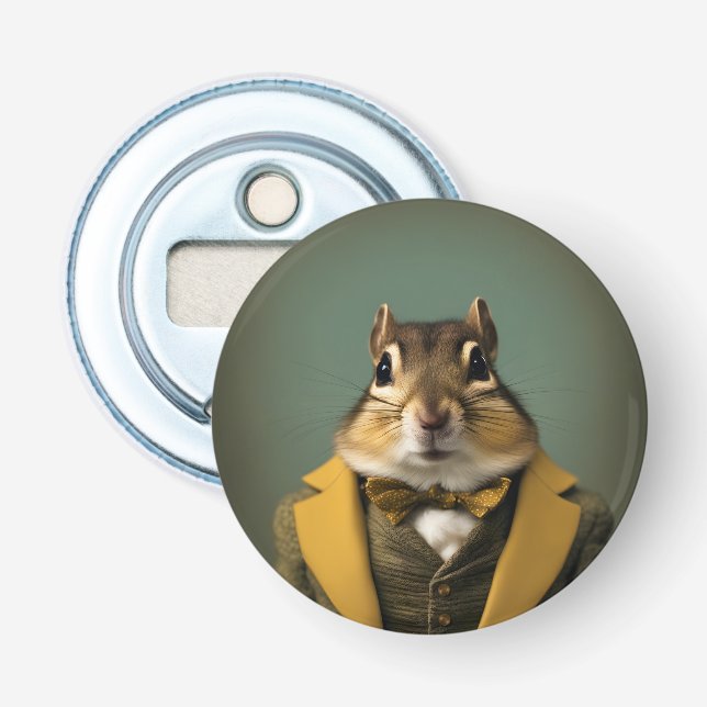 Smart Chipmunk Bottle Opener (Front)