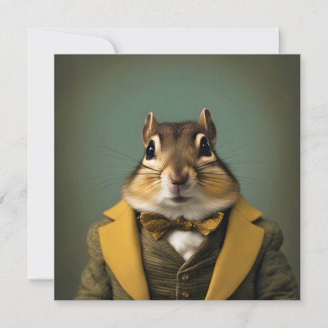 Smart Chipmunk Invitation (Front)