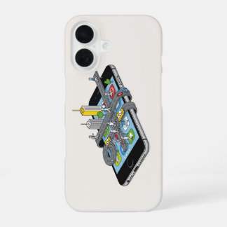 Smart City sur un Smartphone Iphone 16 Coque