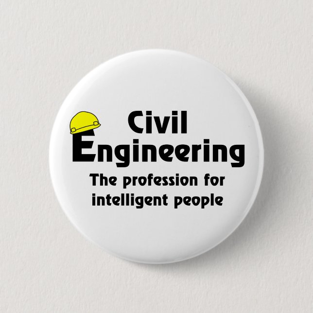Smart Civil Engineer 2 Inch Round Button (Front)