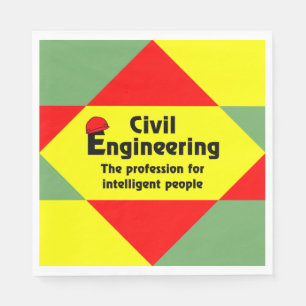 Smart Civil Engineer Block Napkin
