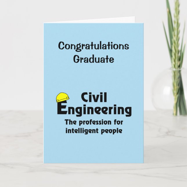 Smart Civil Engineer Graduation card (Front)