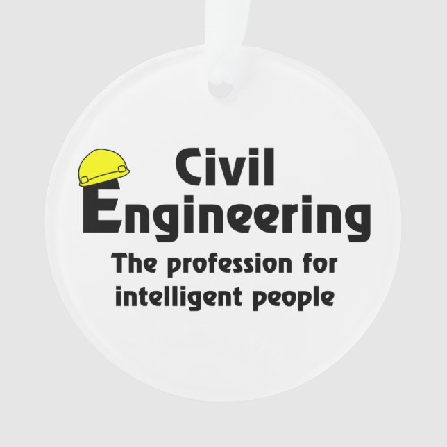 Smart Civil Engineer Ornament (Front)