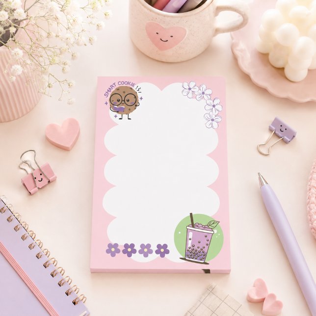 Smart Cookie & Boba Tea kawaii  Post-it Notes (Creator Uploaded)