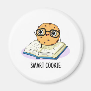 Smart Cookie Cute Chocolate Chip Cookie Pun Magnet