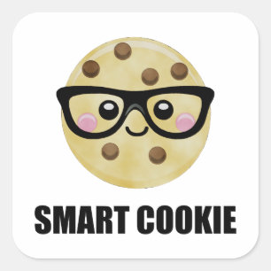 Smart Cookie Funny Square Sticker