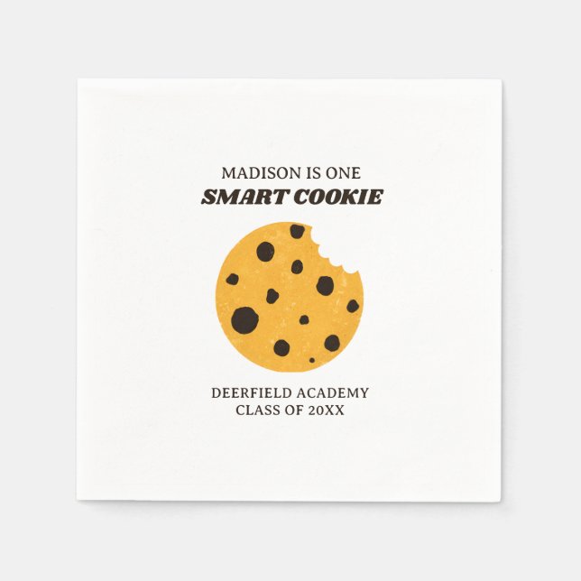 Smart Cookie Graduation Custom Name Napkin (Front)