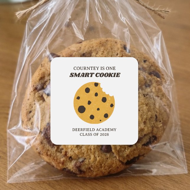 Smart Cookie Graduation Favour Square Sticker (Creator Uploaded)