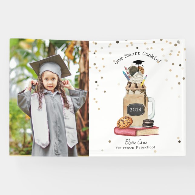Smart Cookie Milkshake Graduate Photo  Banner (Horizontal)