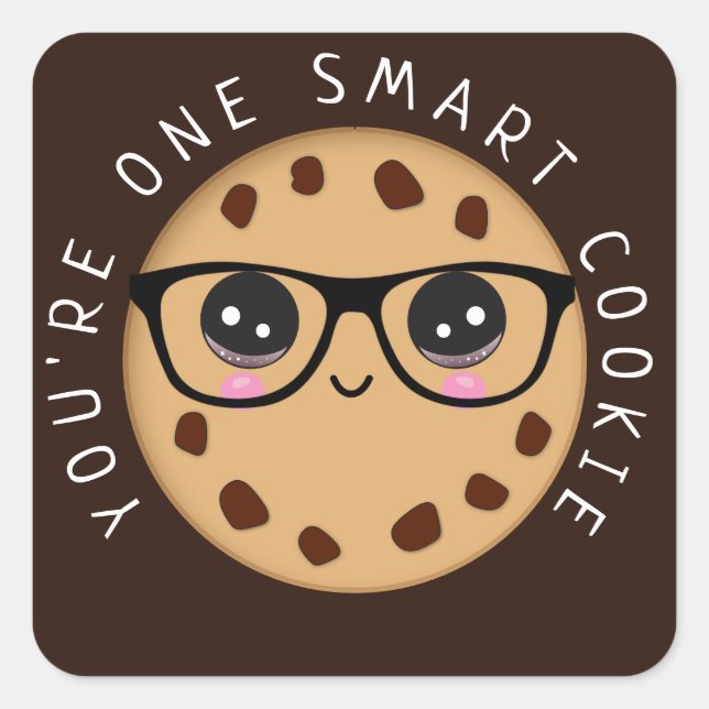 Smart Cookie Teacher Student Reward Award Square Sticker (Front)