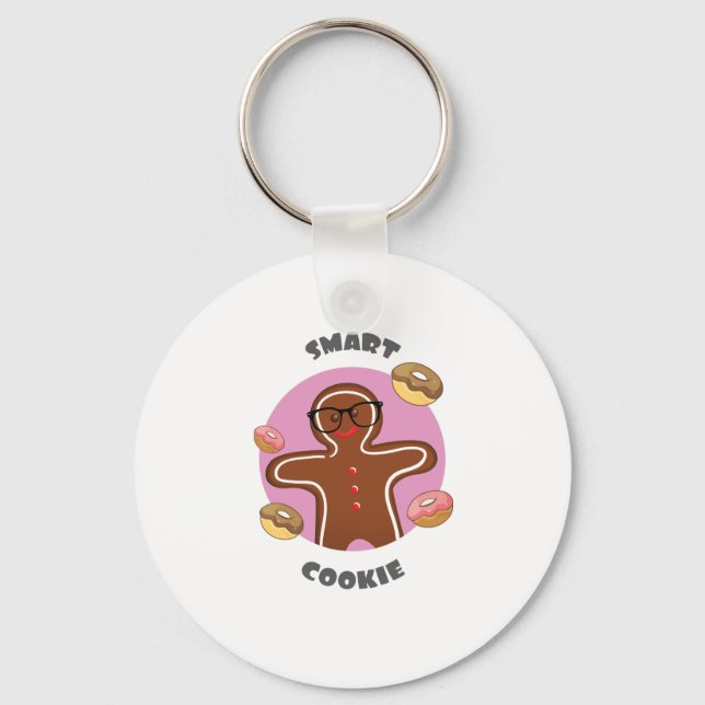 Smart Cookie with Treats Keychain (Front)