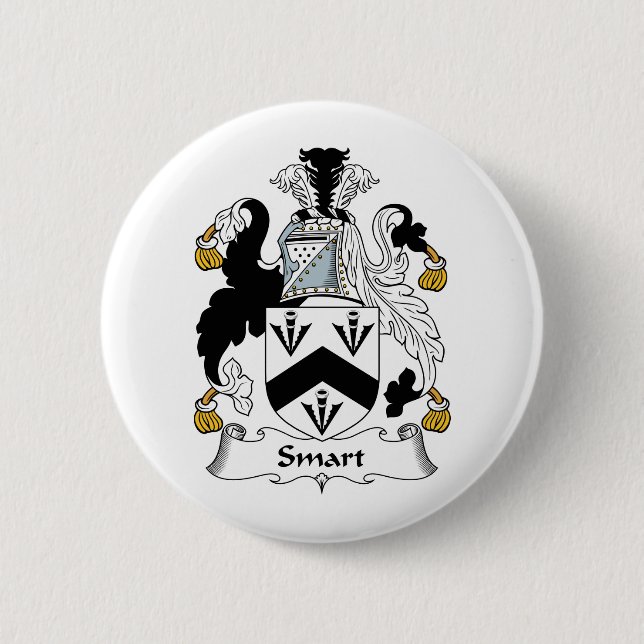 Smart Family Crest 2 Inch Round Button (Front)