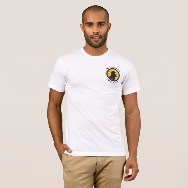 Smart Gear Math Caveman STEM Pocket Logo T-Shirt (Front Full)