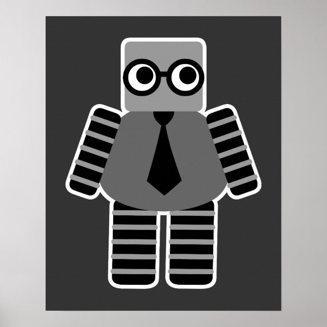 Smart Geek Robot Poster (Front)