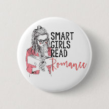 Smart Girls Read Romance Circle Button