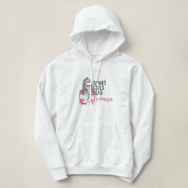 Smart Girls Read Romance Hoodie (Design Front)