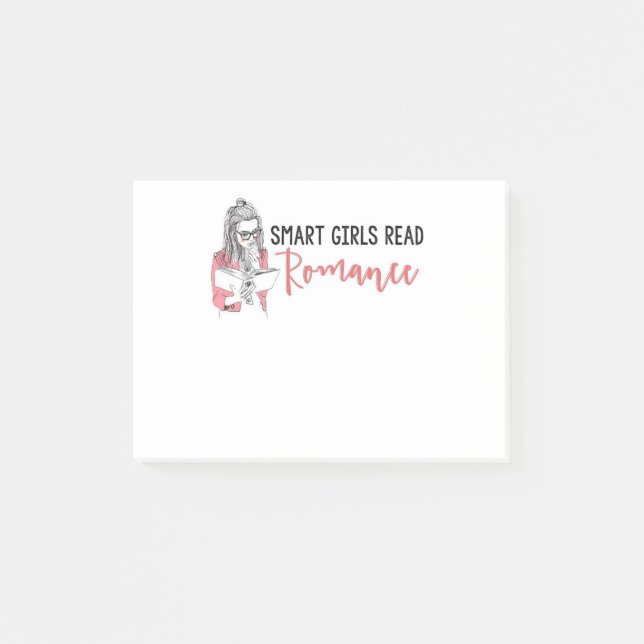 Smart Girls Read Romance Post-It Notes (Front)