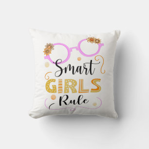 Smart Girls Rule Throw Pillow