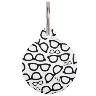 Smart Glasses Pattern Pet Tag