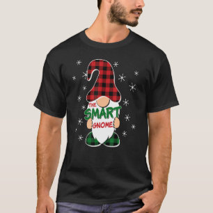 Smart Gnome Buffalo Plaid Matching Family Christma T-Shirt