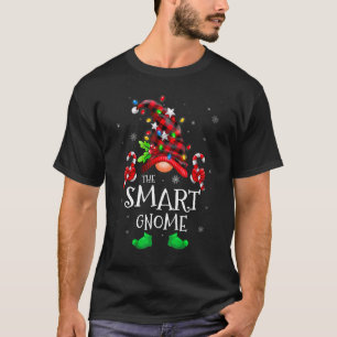 Smart Gnome Buffalo Plaid Matching Family Christma T-Shirt