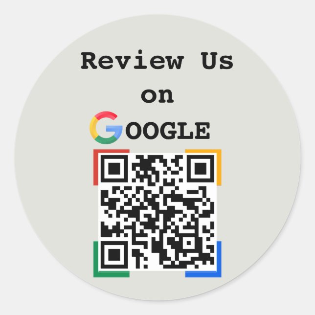 Smart Google Review QR Sticker (Front)