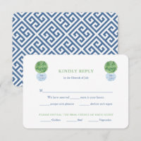 Smart Greek Key Boxwood Wedding Meal Choices RSVP