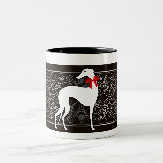 Smart greyhound Two-Tone coffee mug (Center)