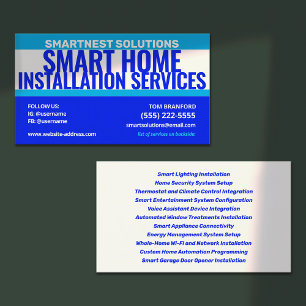 Smart Home Installation Services Business Card