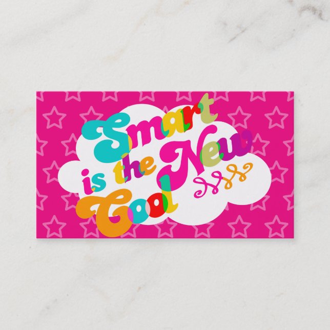 Smart is the New Cool Business Card (Front)