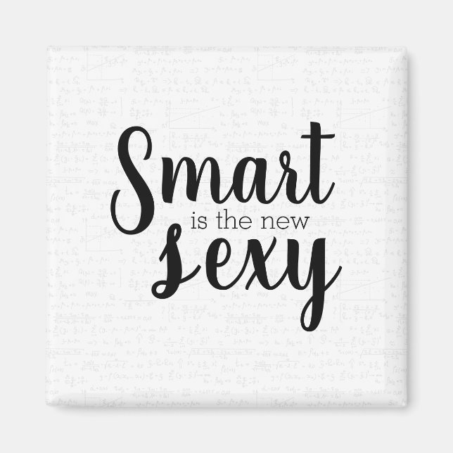 Smart is the new sexy! Geek pattern. Formula. Magnet (Front)