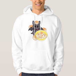 Smart Kawaii Bat with Tofu Bowl Hoodie