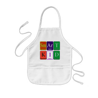 Smart Kid Apron written in the Periodic Elements