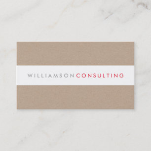 SMART MASCULINE modern type layout eco kraft Business Card