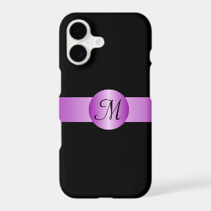 Smart Minimalist Purple Circle Monogrammed