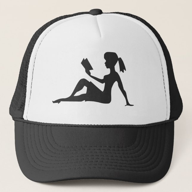 Smart Nerdy Mud Flap Girl Trucker Hat (Front)