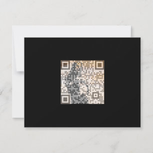 Smart Orange Shades Monochrome Indie Song Qr Code Invitation