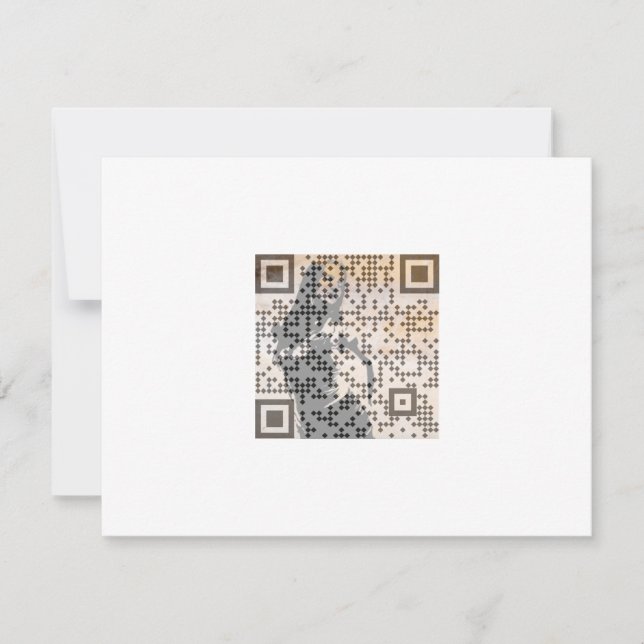 Smart Orange Shades Monochrome Indie Song Qr Code Invitation (Front)