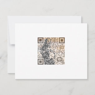 Smart Orange Shades Monochrome Indie Song Qr Code Invitation