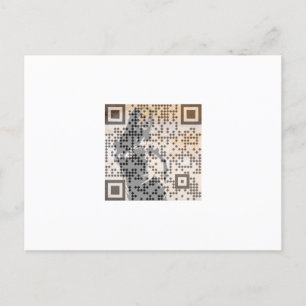 Smart Orange Shades Monochrome Indie Song Qr Code Postcard