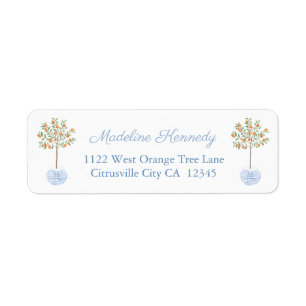 Smart Orange Tree Ginger Jar Return Address