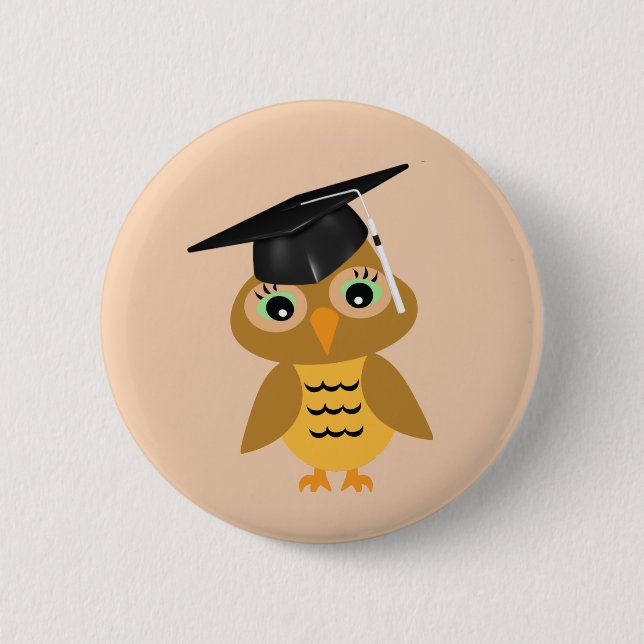Smart Owl Graduate 2 Inch Round Button (Front)