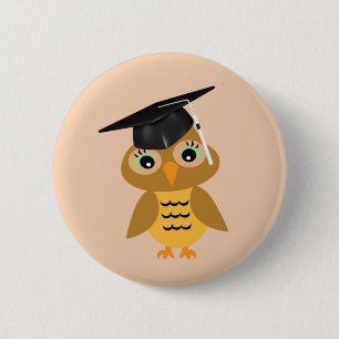 Smart Owl Graduate 2 Inch Round Button