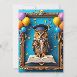 🦉 Smart Owl Graduation For Student Celebration 🦉 Invitation