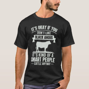 Smart People Cattle Farmer Cow Breed Black Angus T-Shirt