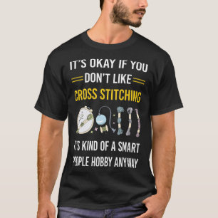Smart People Cross Stitching T-Shirt