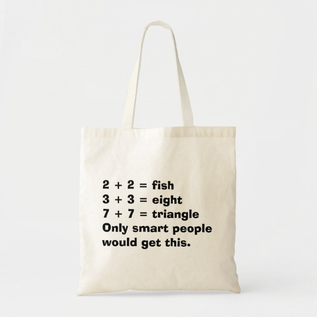 Smart People Math Tote Bag (Front)