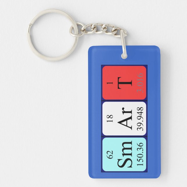 Smart periodic table name keyring (Front)